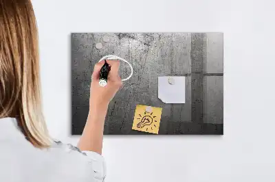 Quadro magnético de apagar a seco com parede de metal