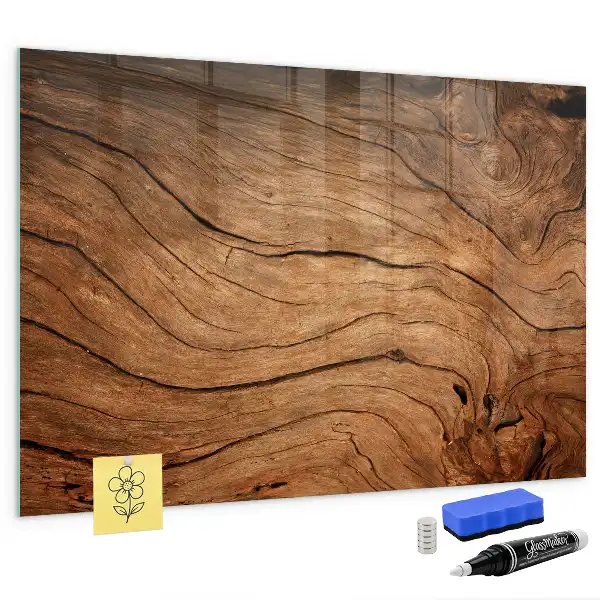 Quadro magnético com caneta madeira antiga