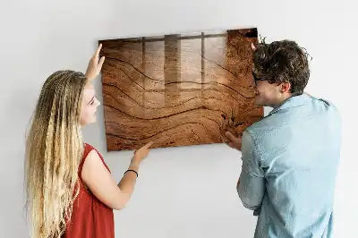 Quadro magnético com caneta madeira antiga