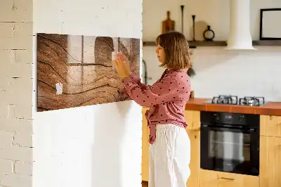 Quadro magnético com caneta madeira antiga
