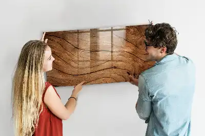 Quadro magnético com caneta madeira antiga