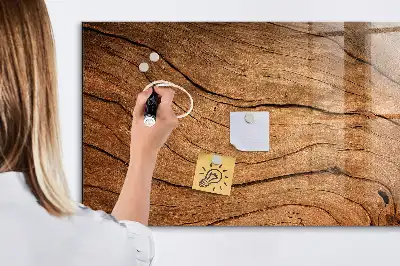 Quadro magnético com caneta madeira antiga