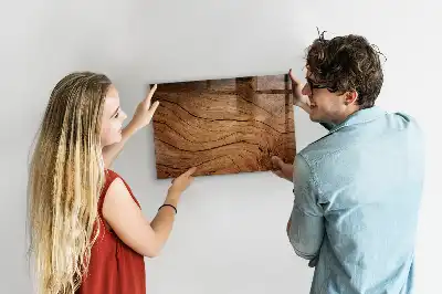 Quadro magnético com caneta madeira antiga