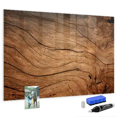 Quadro magnético com caneta madeira antiga