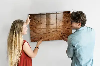 Quadro magnético com caneta madeira antiga