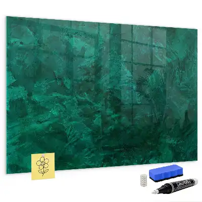 Quadro magnético de apagar a seco na cor verde esmeralda