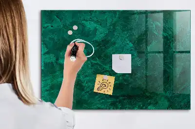 Quadro magnético de apagar a seco na cor verde esmeralda