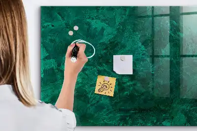 Quadro magnético de apagar a seco na cor verde esmeralda