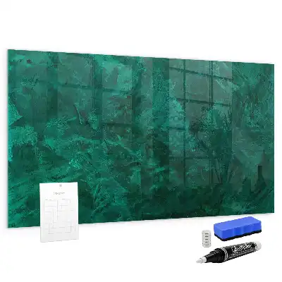 Quadro magnético de apagar a seco na cor verde esmeralda