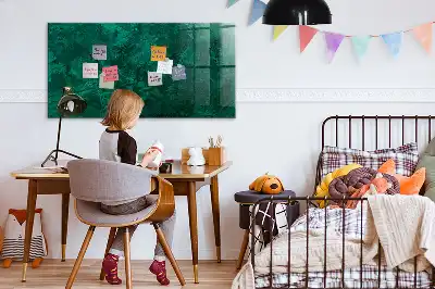 Quadro magnético de apagar a seco na cor verde esmeralda