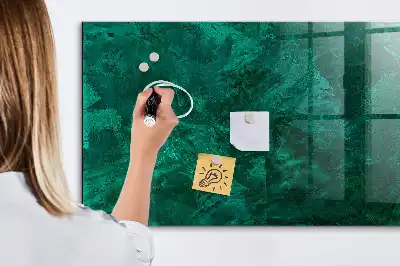 Quadro magnético de apagar a seco na cor verde esmeralda