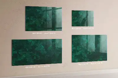 Quadro magnético de apagar a seco na cor verde esmeralda