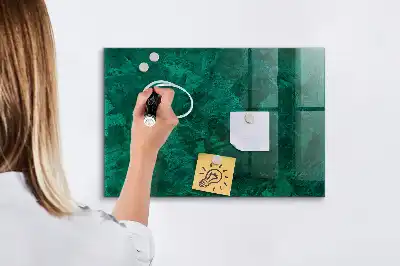 Quadro magnético de apagar a seco na cor verde esmeralda