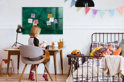 Quadro magnético de apagar a seco na cor verde esmeralda