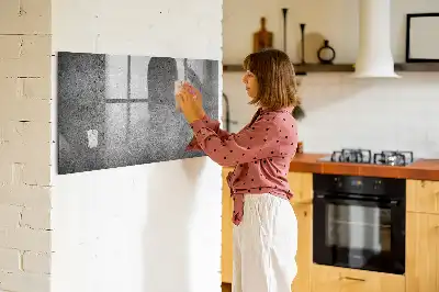 Quadro magnético com caneta estilo parede industrial