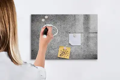 Quadro magnético com caneta estilo parede industrial