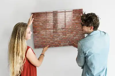 Quadro magnético de apagar a seco com estampa de parede de tijolos