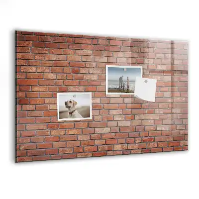 Quadro magnético de apagar a seco com estampa de parede de tijolos