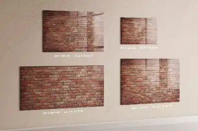 Quadro magnético de apagar a seco com estampa de parede de tijolos