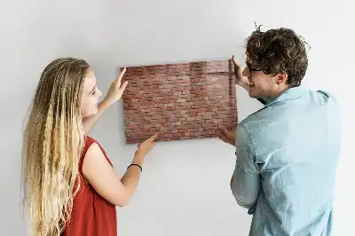 Quadro magnético de apagar a seco com estampa de parede de tijolos