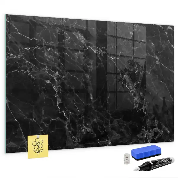 Quadro magnético de apagar a seco mármore escuro