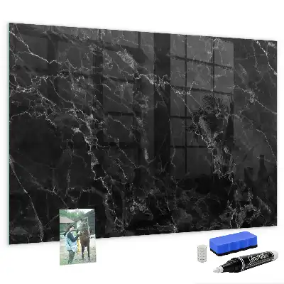 Quadro magnético de apagar a seco mármore escuro
