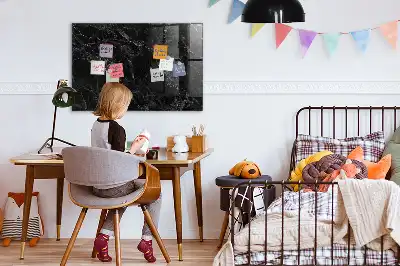 Quadro magnético de apagar a seco mármore escuro
