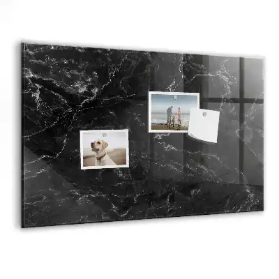 Quadro magnético com caneta mármore preto