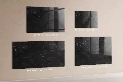 Quadro magnético com caneta mármore preto