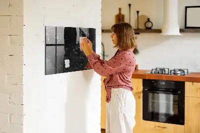 Quadro magnético com caneta mármore preto