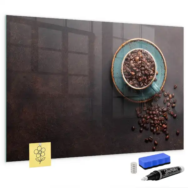 Quadro magnético de apagar a seco xícara de café