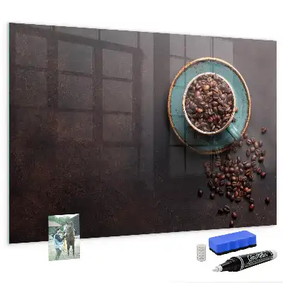 Quadro magnético de apagar a seco xícara de café