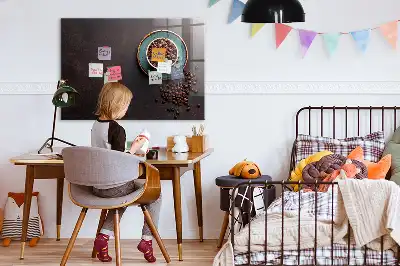 Quadro magnético de apagar a seco xícara de café