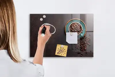 Quadro magnético de apagar a seco xícara de café