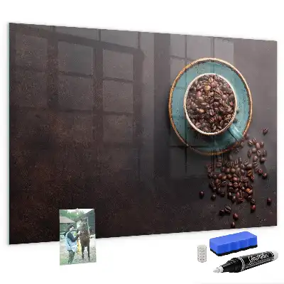Quadro magnético de apagar a seco xícara de café