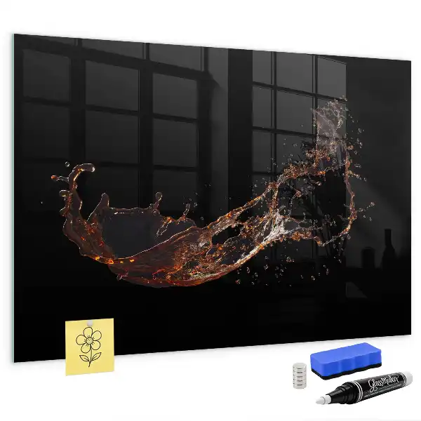 Quadro magnético com caneta estampa bebida derramada