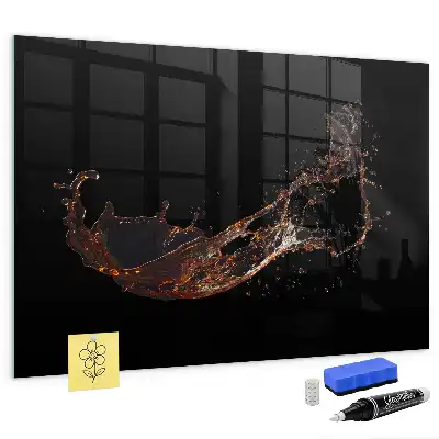 Quadro magnético com caneta estampa bebida derramada