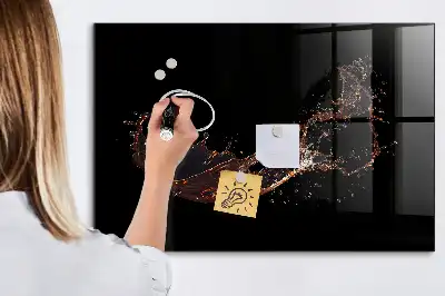 Quadro magnético com caneta estampa bebida derramada
