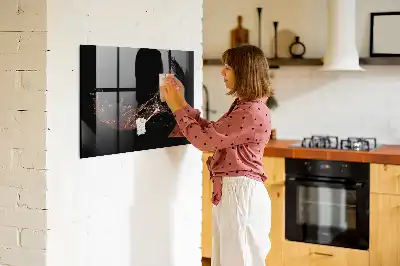 Quadro magnético com caneta estampa bebida derramada