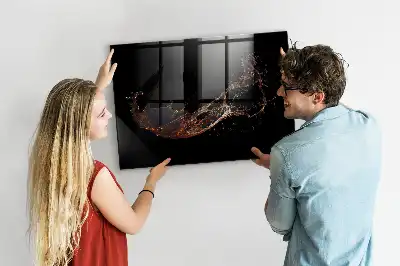 Quadro magnético com caneta estampa bebida derramada