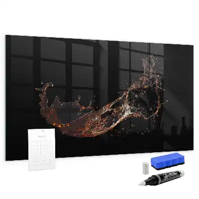 Quadro magnético com caneta estampa bebida derramada