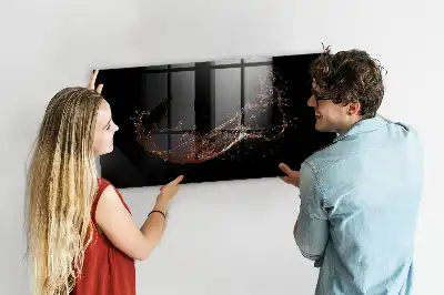 Quadro magnético com caneta estampa bebida derramada