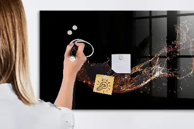 Quadro magnético com caneta estampa bebida derramada
