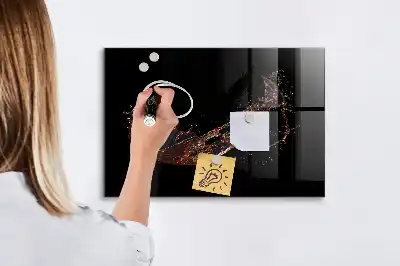 Quadro magnético com caneta estampa bebida derramada