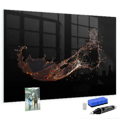 Quadro magnético com caneta estampa bebida derramada