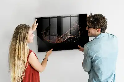 Quadro magnético com caneta estampa bebida derramada