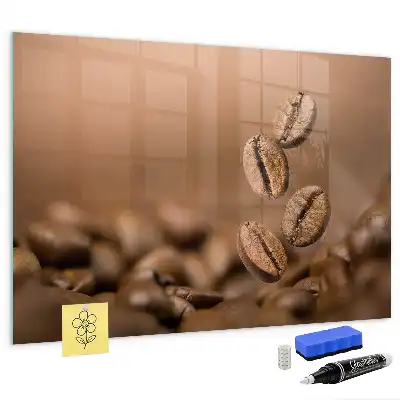 Quadro magnético de apagar a seco com estampa de grãos de café