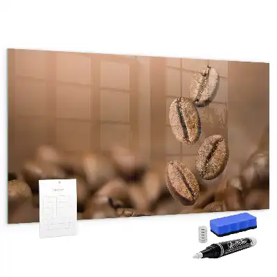 Quadro magnético de apagar a seco com estampa de grãos de café