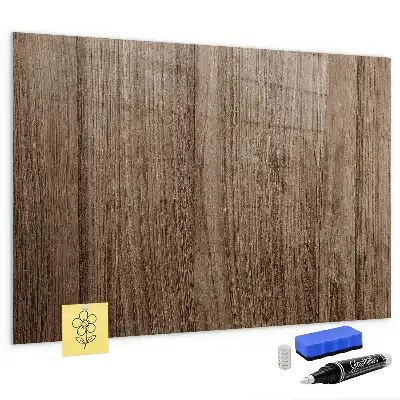 Quadro magnético com caneta em madeira escura