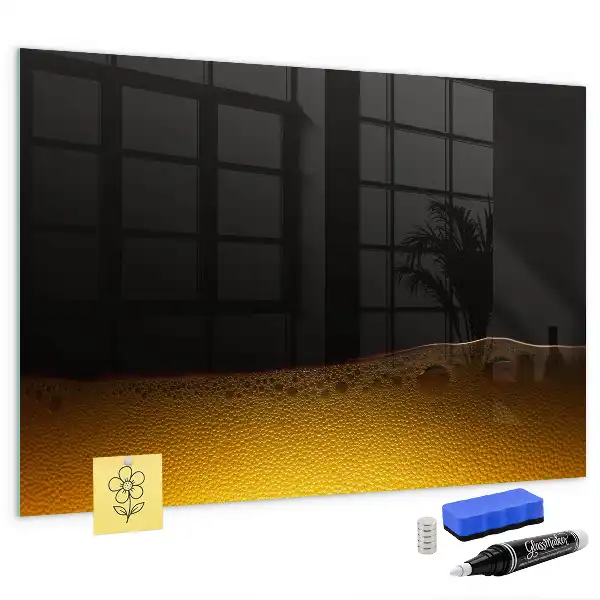 Quadro magnético de apagar a seco suco de laranja